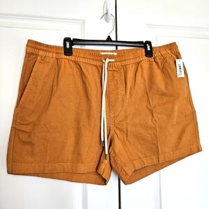 Goodthreads Elastic Waist Drawstring Shorts - Size XXL - Gold Yellow - NEW W TAG